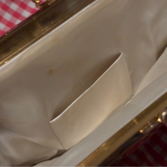 Original VTG 1950s Tapestry Handbag with ORIG Hand Mirror - Picture 8 of 13